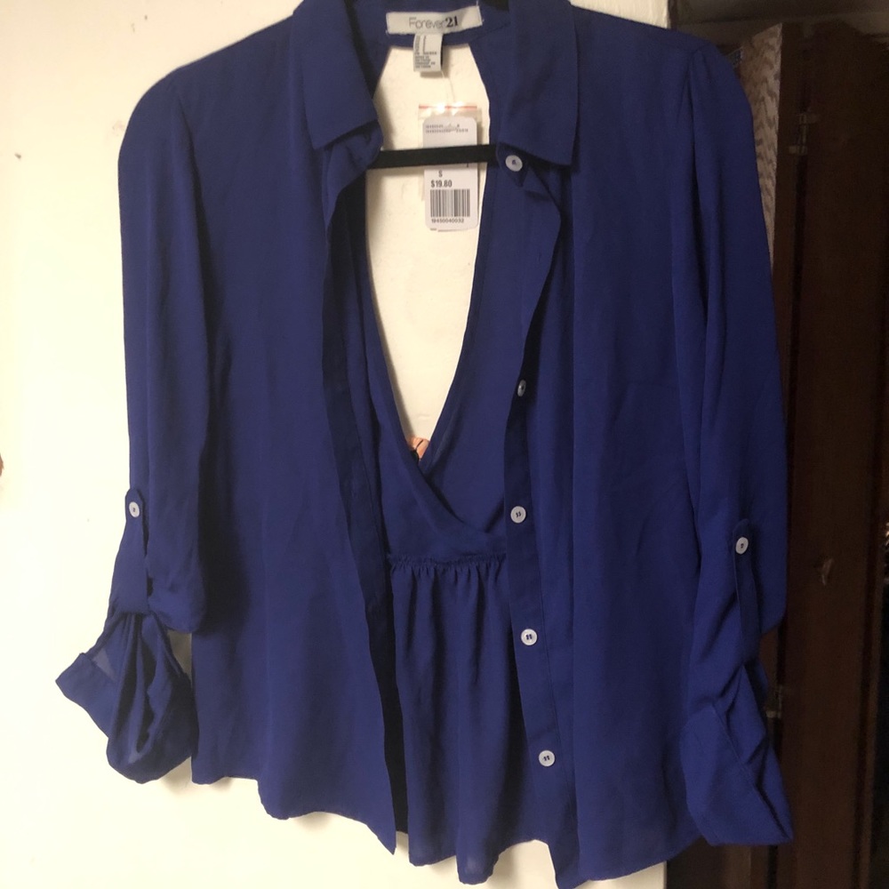 Navy Blue Forever 21 top